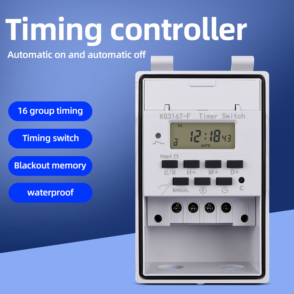 Outdoor Power Timer - Digital Timer Switch 220V 30A Waterproof