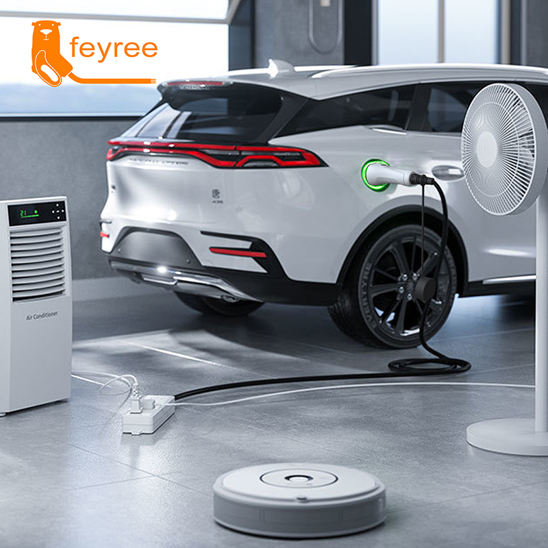 Feyree V2L Cable Electric Car  - đánh giá và giá Outdoor Power Plug