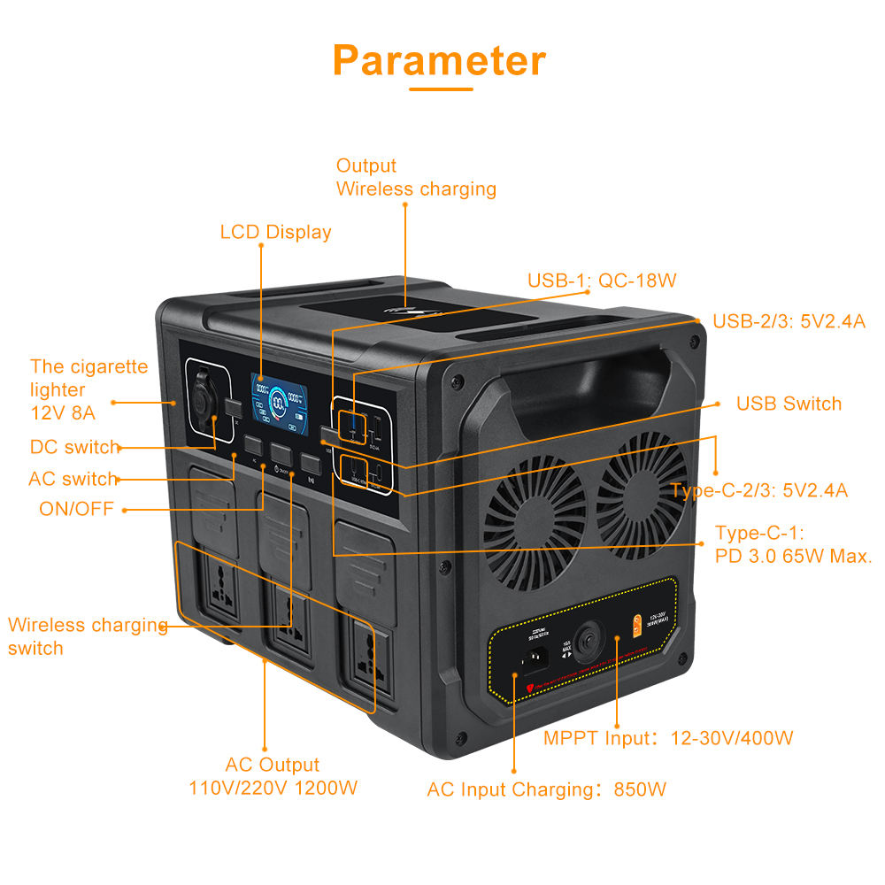 1200W Portable Solar Generator - đánh giá và giá Outdoor Power Station