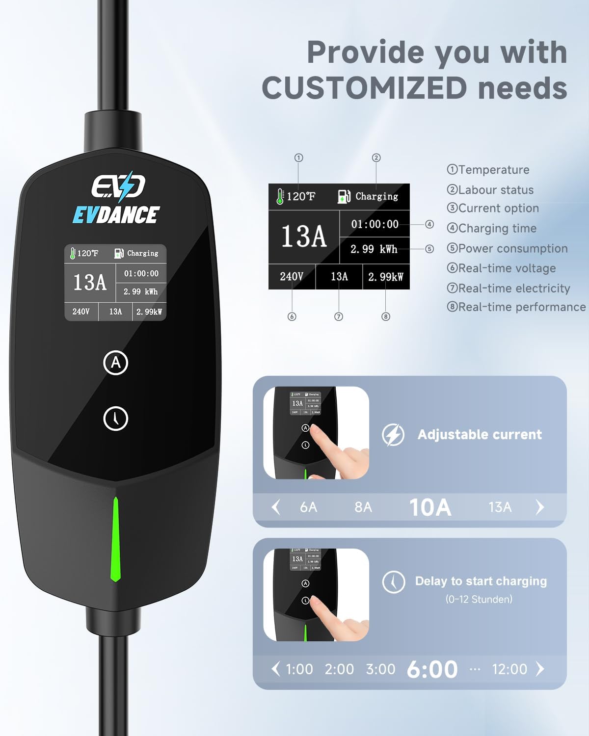 EVDANCE Portable EV Charger Ty - đánh giá và giá Outdoor Power Plug