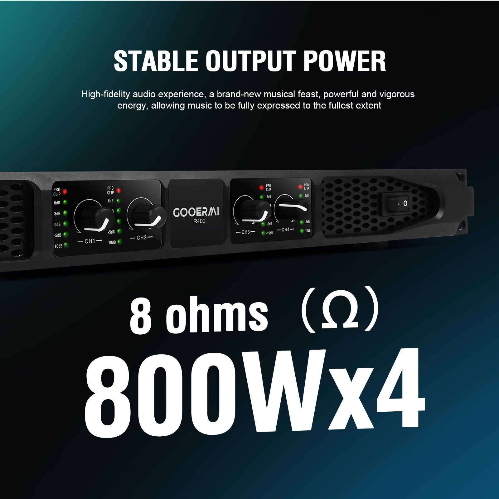 GOOERMI R200/R400 1000W Profes - đánh giá và giá Outdoor Power Amplifier