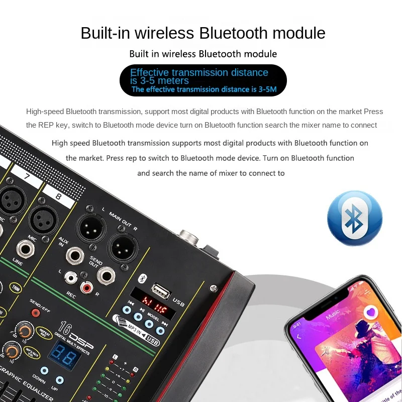 4 / 8-channel mixer DSP reverb - đánh giá và giá Outdoor Power Amplifier